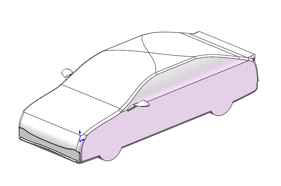 Figure 1. The developed baseline car model.