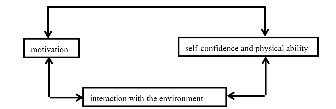 Figure 1. The relationship between the attributes of physical literacy