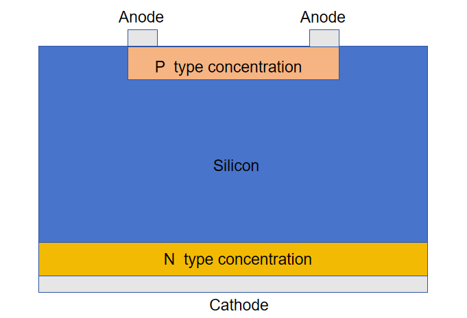 Figure 1. Internal structure of PIN detector