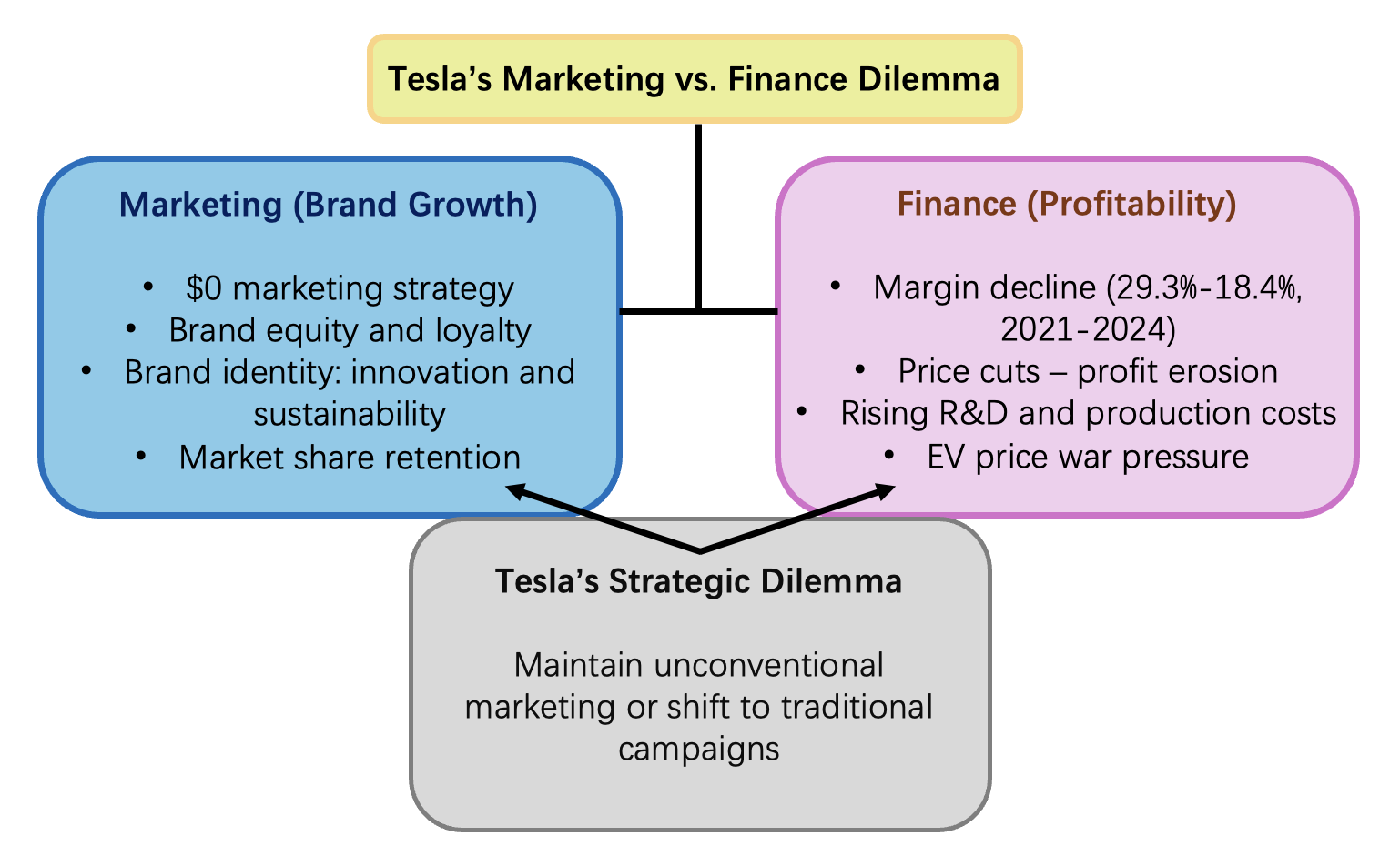 Figure 1. Analysis of Tesla’s strategic dilemma (picture credit: original)