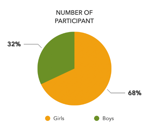 Figure 2. Male-female ratio of participants’ bar chart