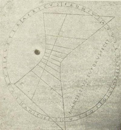 Figure 5. Horizontal sundial. Gibbs, Plate 53, p. 330 [8].